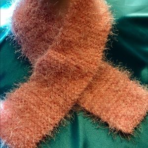 Hand made knitted double Strand scarf soft pink